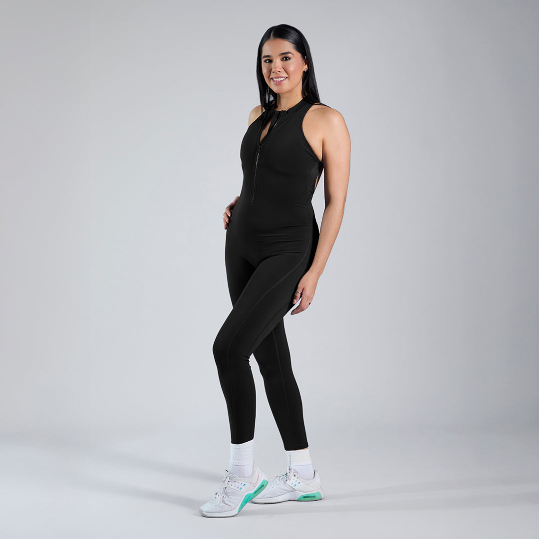 Jumpsuit depotivo pushup con espalda escotada negro
