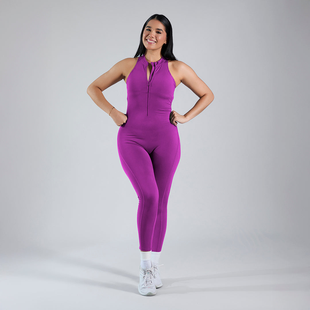 Jumpsuit depotivo pushup con espalda escotada bugambilia