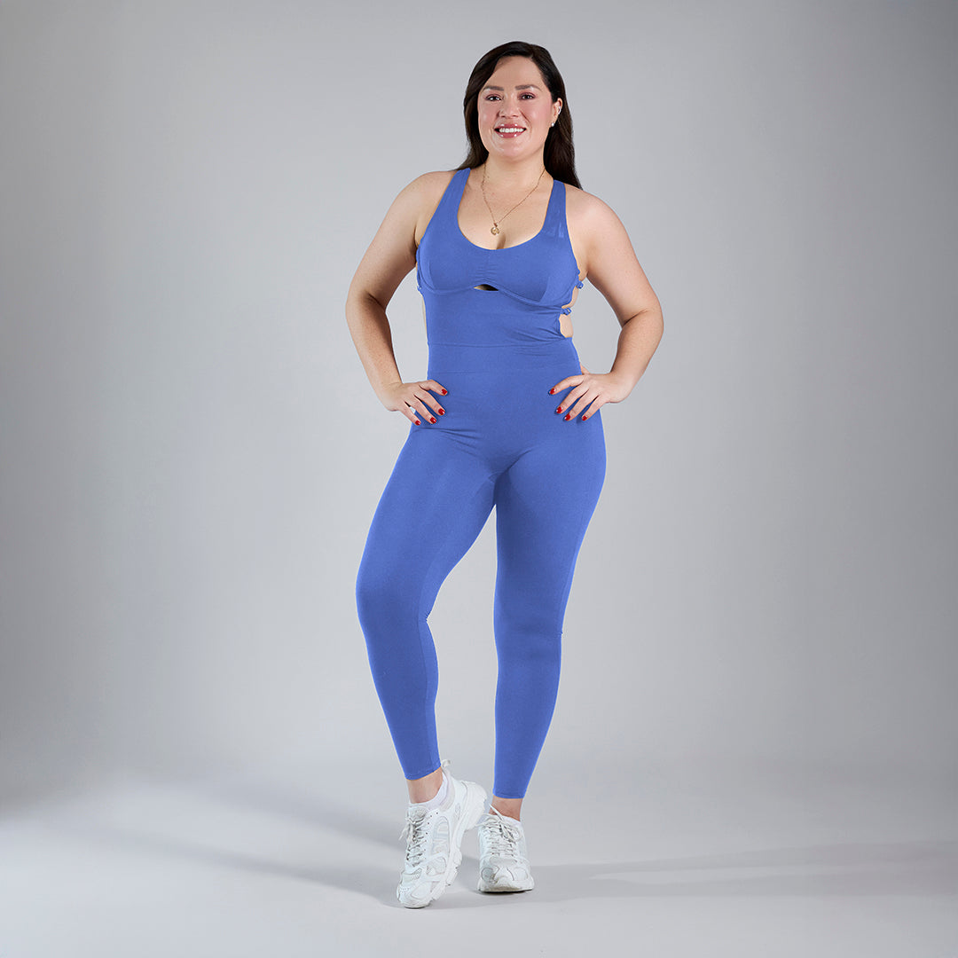 Jumpsuit deportivo pushup ajustable azul