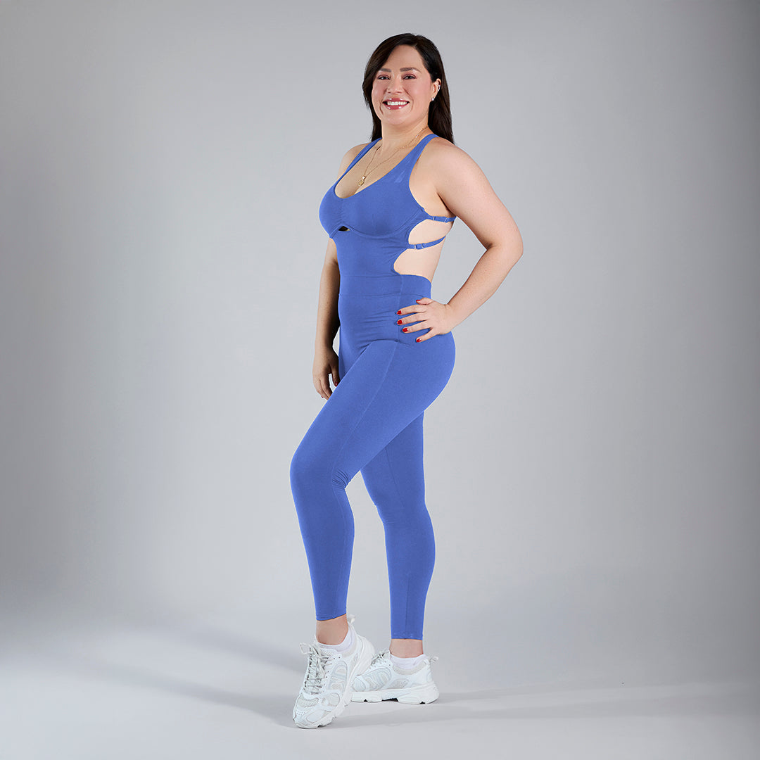 Jumpsuit deportivo pushup ajustable azul
