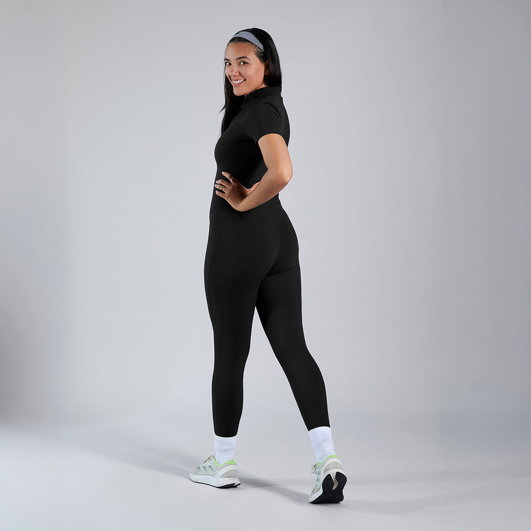 Jumpsuit deportivo manga corta negro