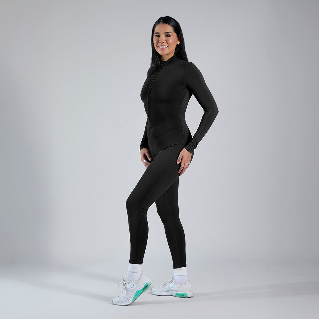 Jumpsuit deportivo manga larga negro