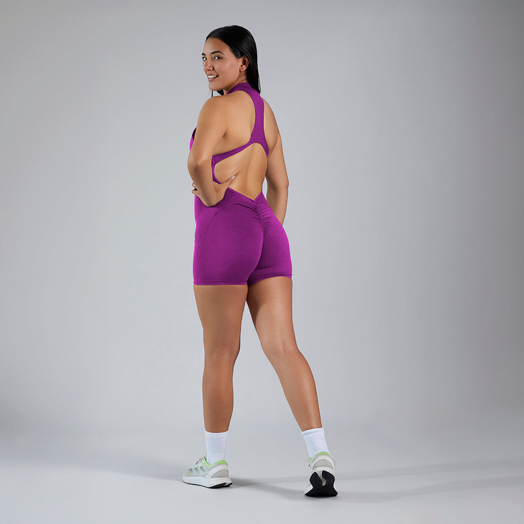 Jumpsuit deportivo en short pushup bugambilia