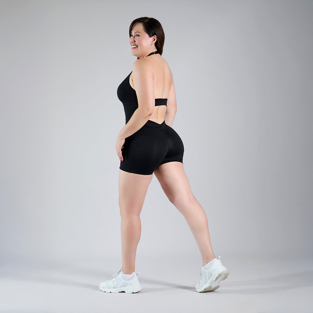 Jumpsuit deportivo en short tipo haiter negro