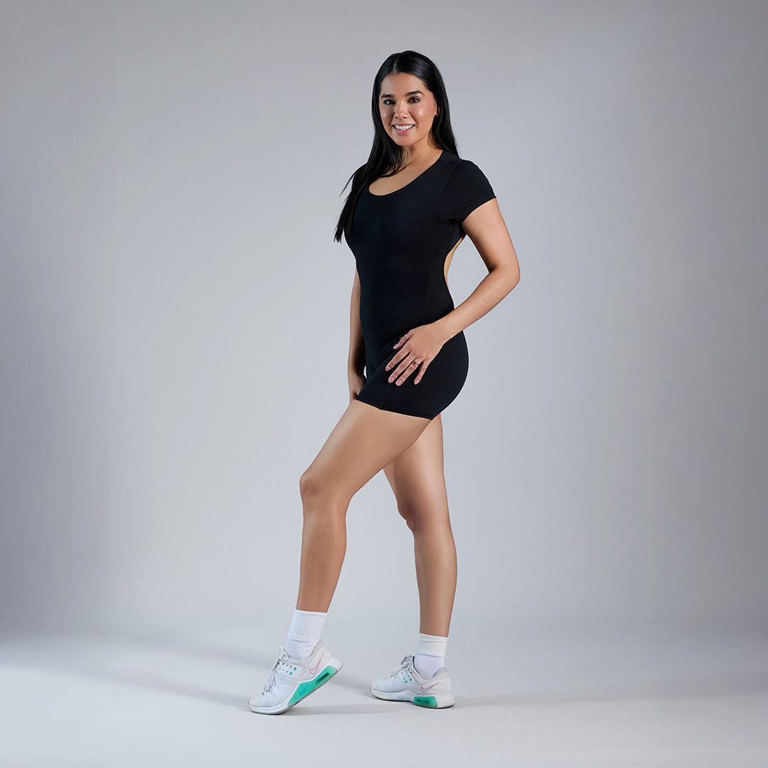 Jumpsuit deportivo en short negro