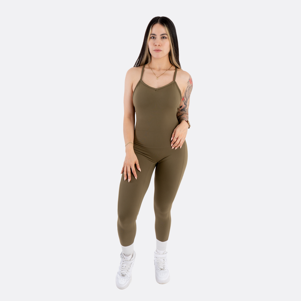 Sculpt Jumpsuit · Olive