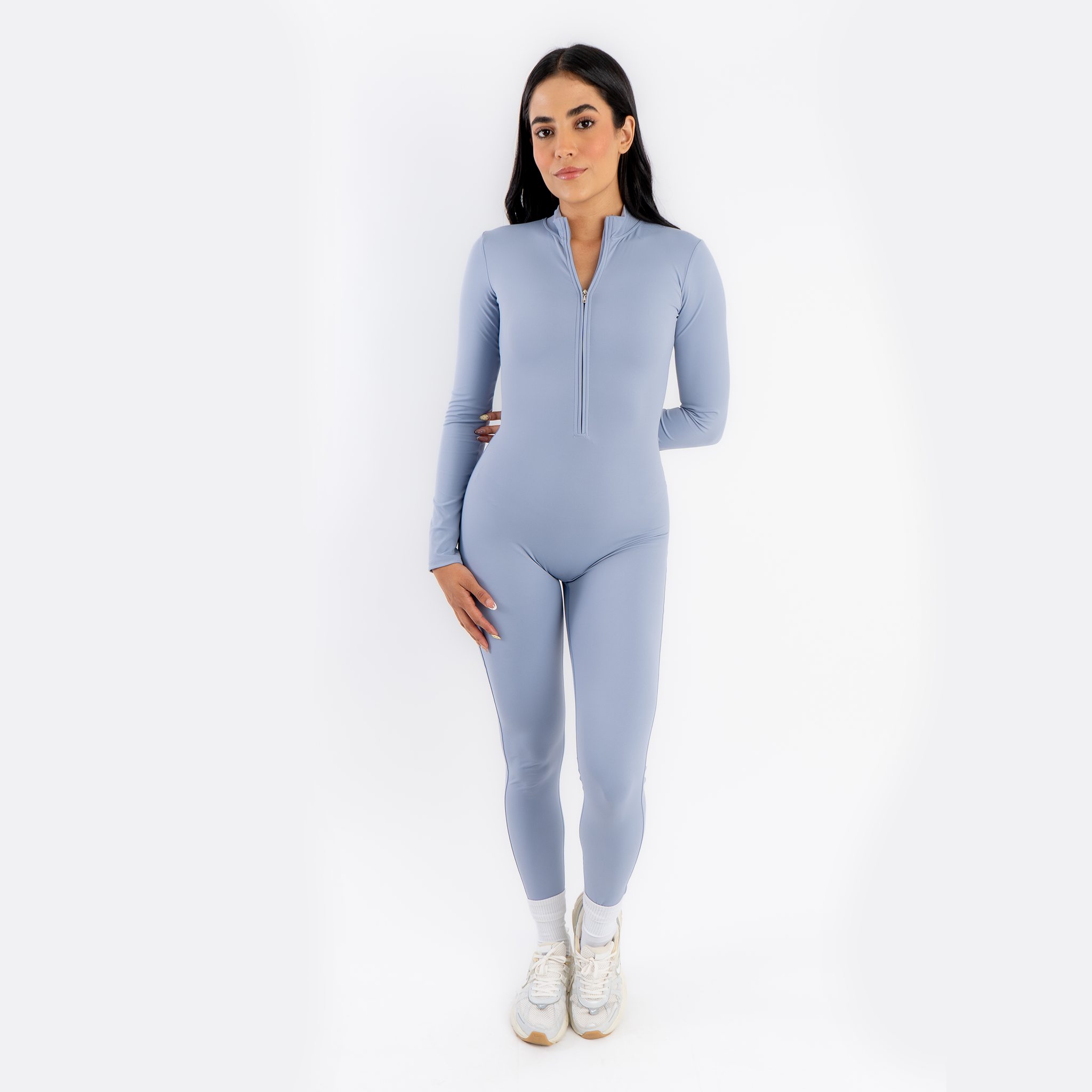 Jumpsuit deportivo manga larga azul