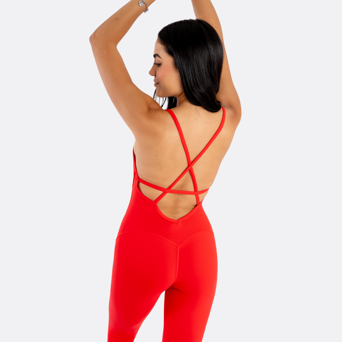 Sculpt Jumpsuit · Crimson