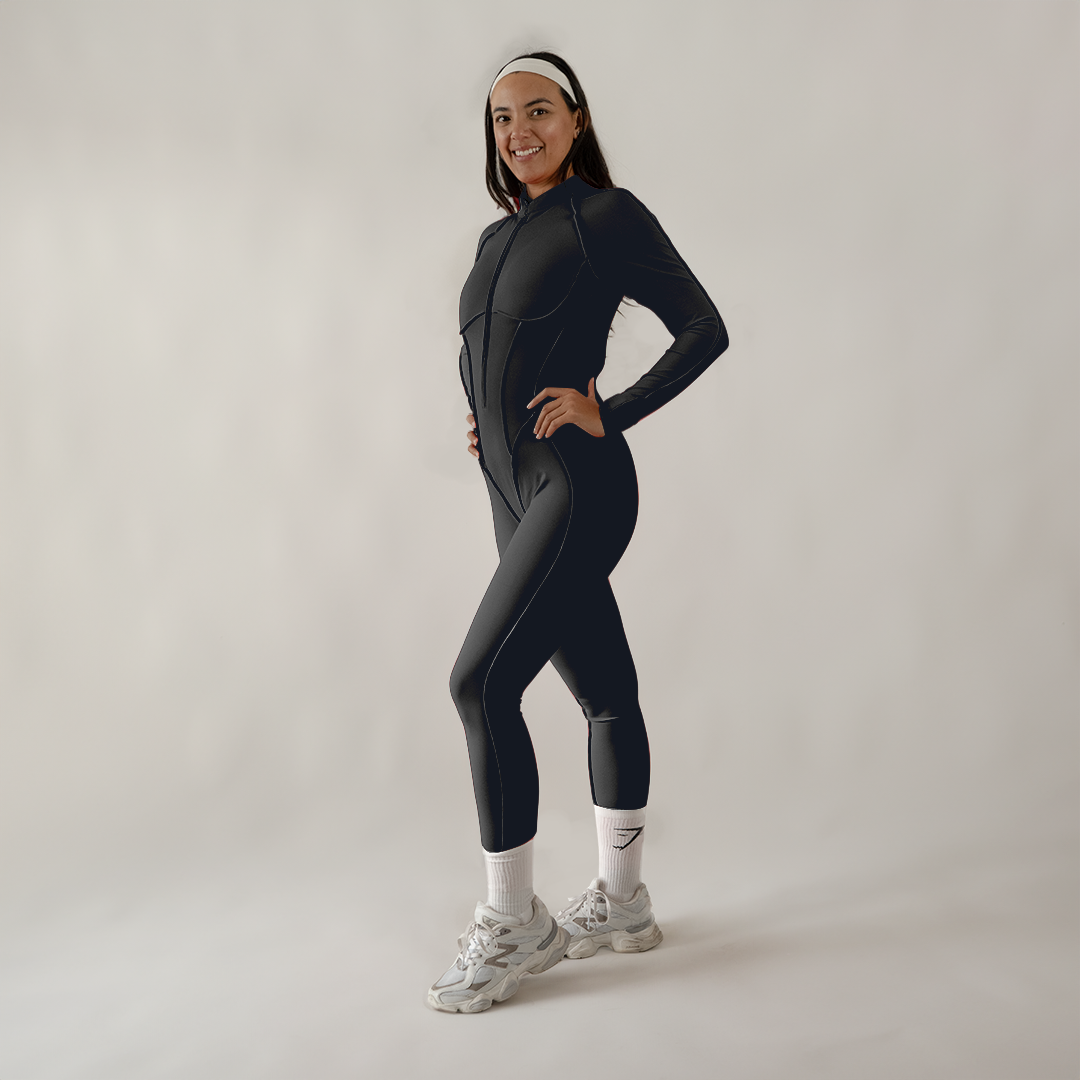 Jumpsuit depotivo en legging con espalda escotada negro
