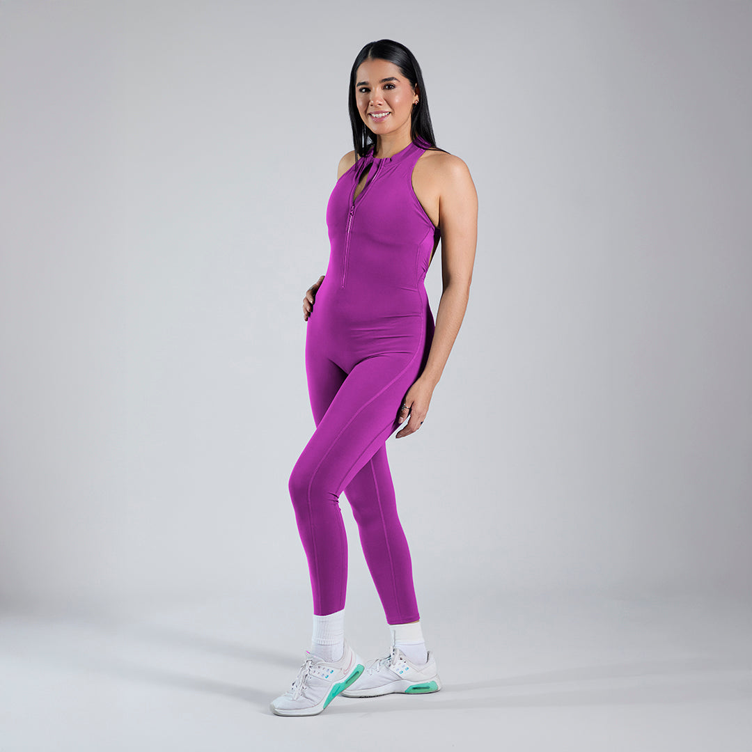 Jumpsuit depotivo pushup con espalda escotada bugambilia