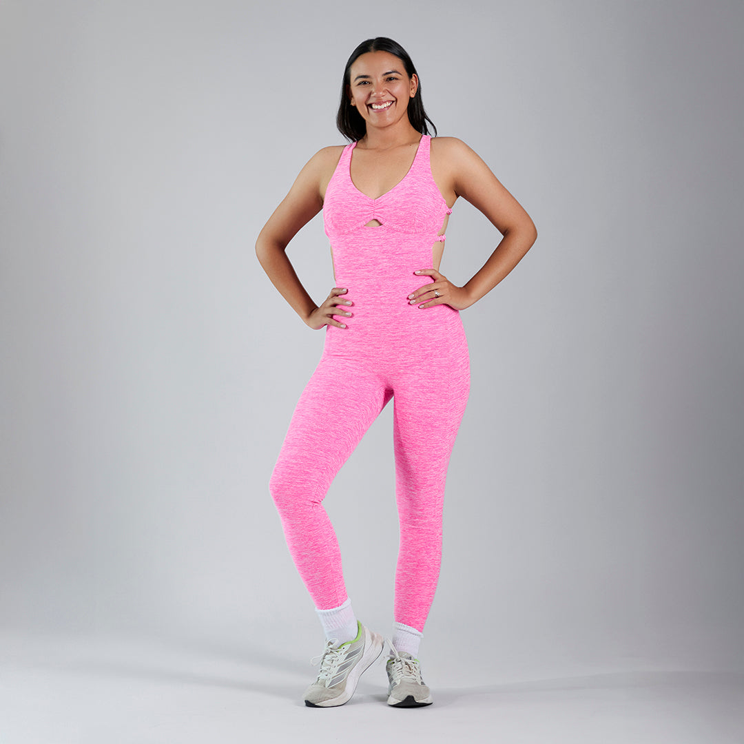 Jumpsuit deportivo pushup ajustable rosa