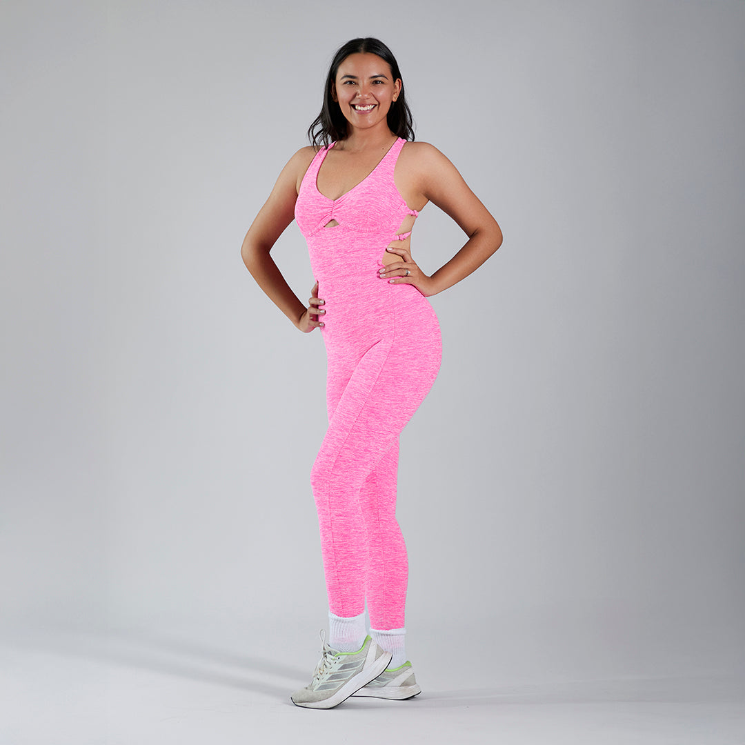 Jumpsuit deportivo pushup ajustable rosa