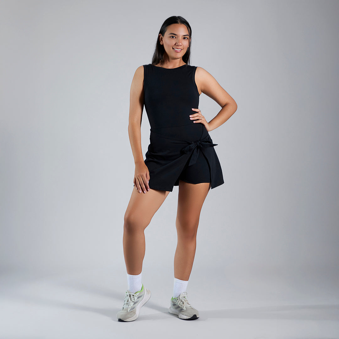 Vestido deportivo espalda descubierta negro