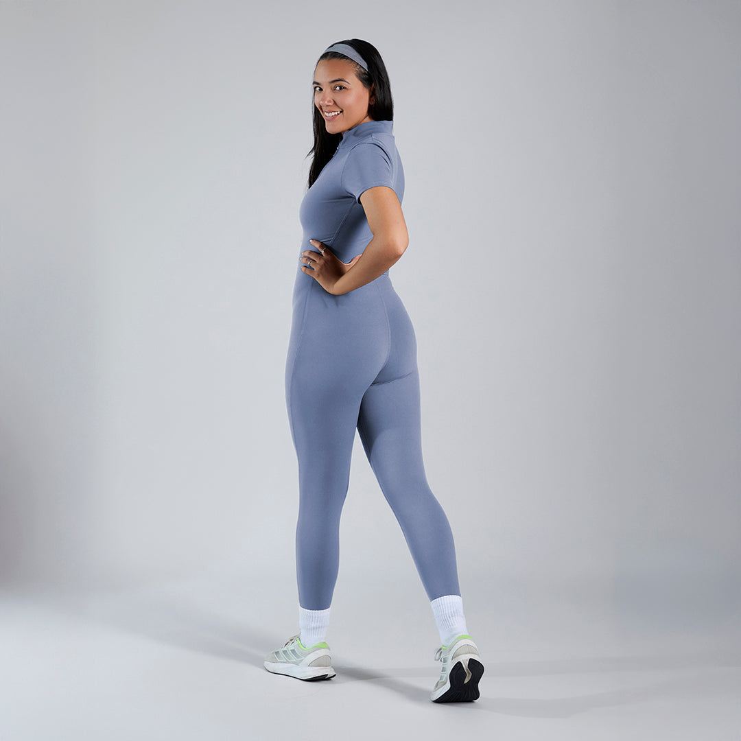 Jumpsuit deportivo manga corta azul