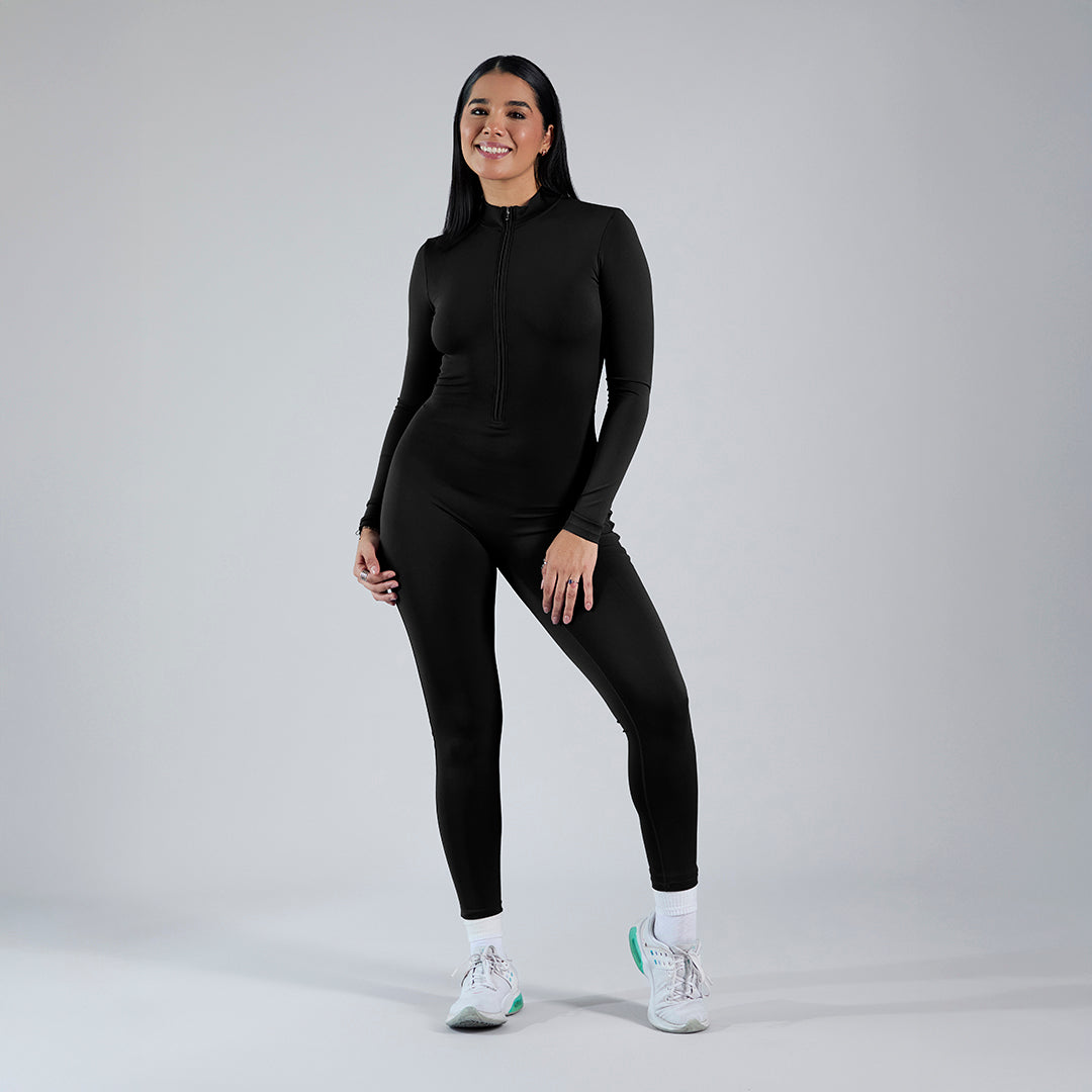 Jumpsuit deportivo manga larga negro