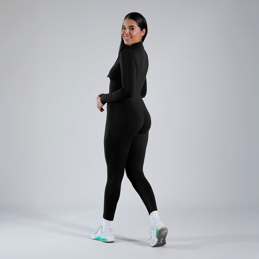 Jumpsuit deportivo manga larga negro
