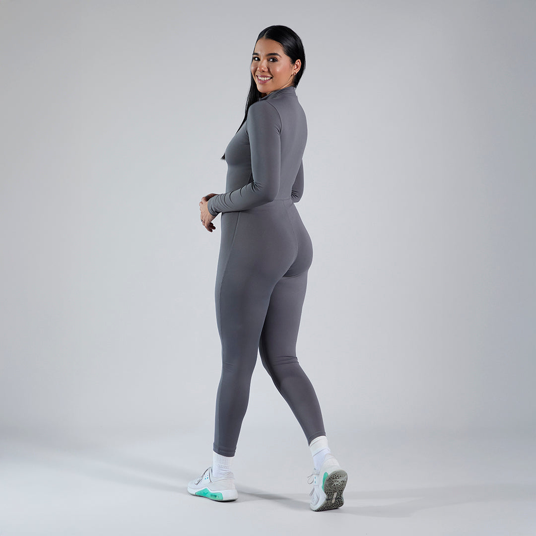 Jumpsuit deportivo manga larga gris