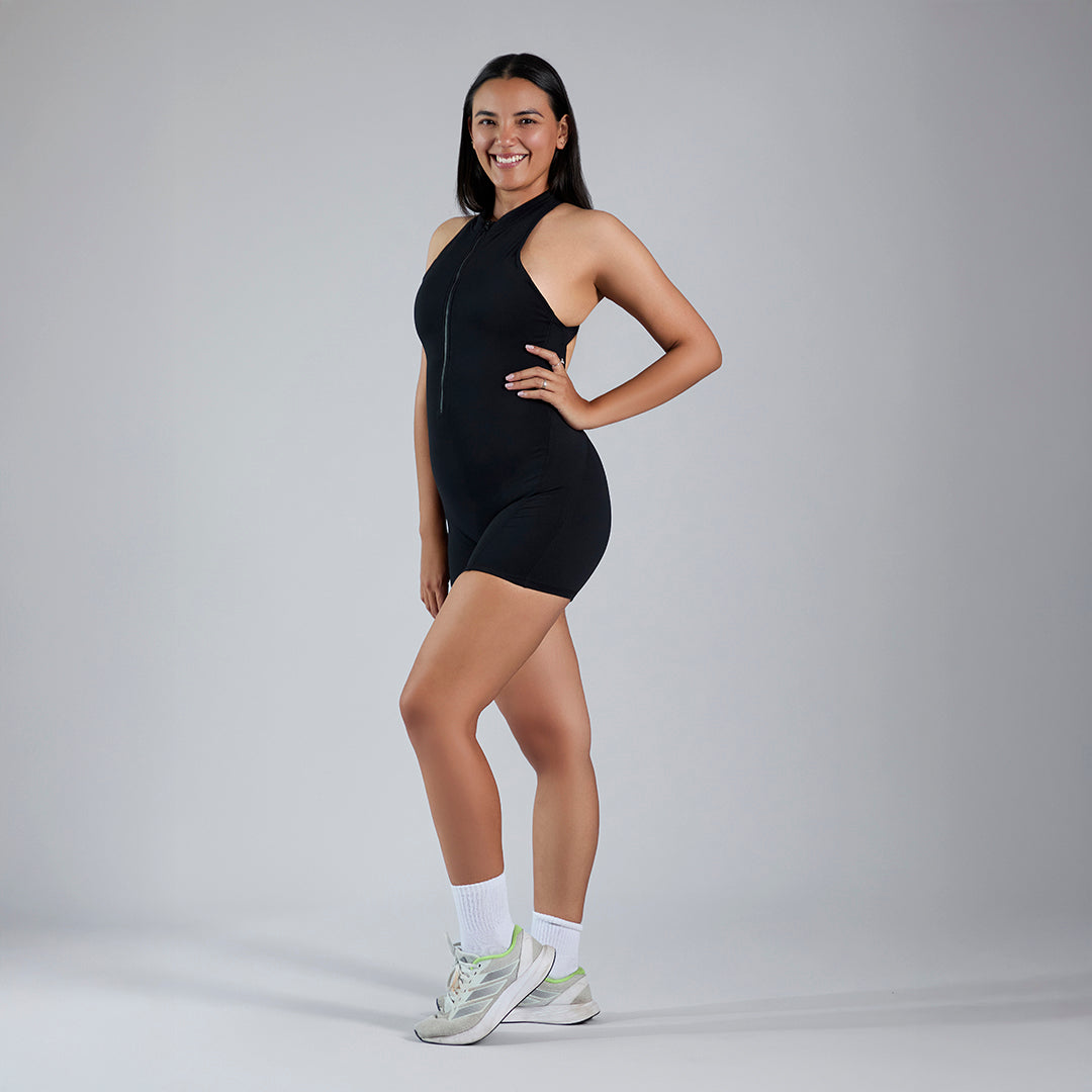 Jumpsuit deportivo en short pushup negro