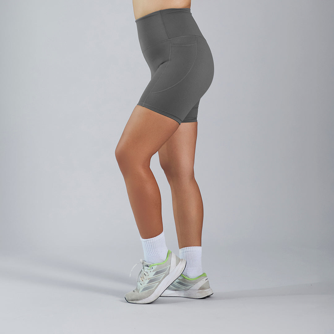 Short deportivo biker licra gris