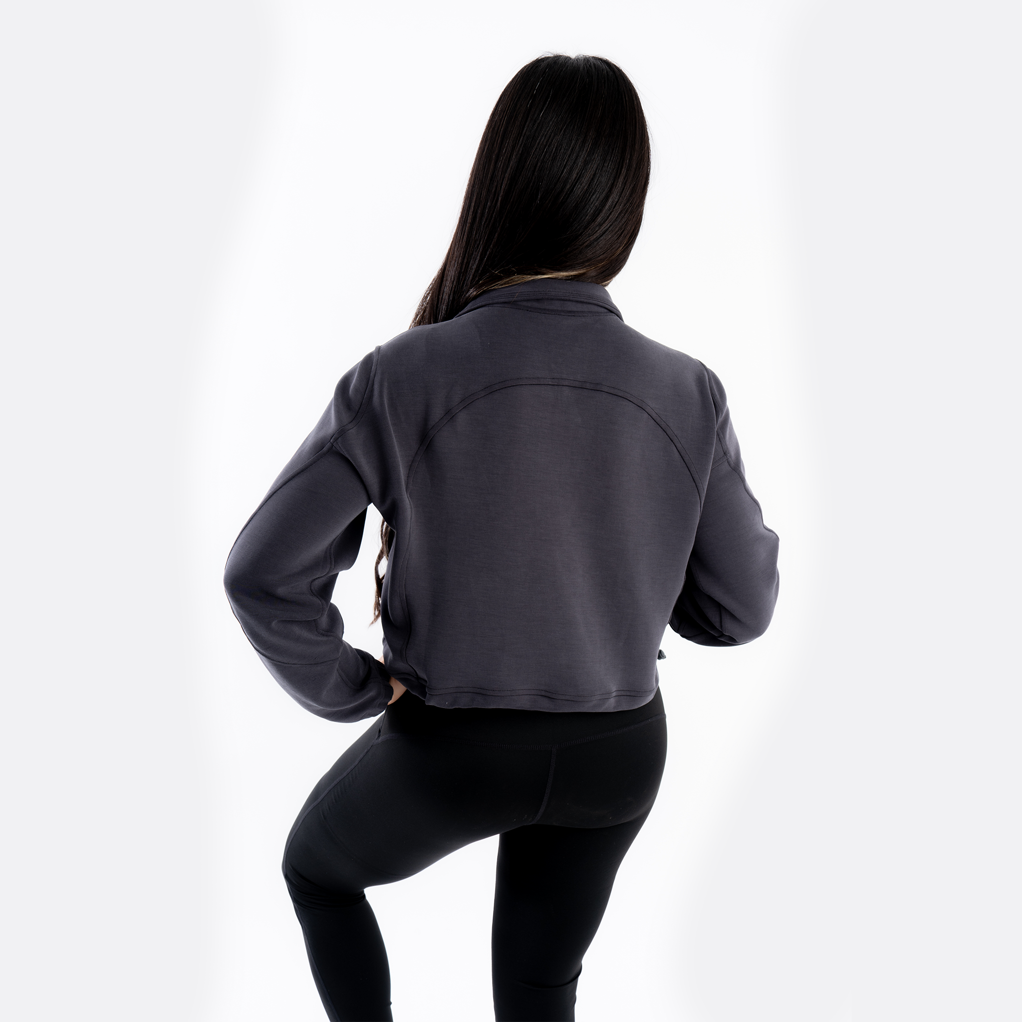 Sudadera Crop con Cierre