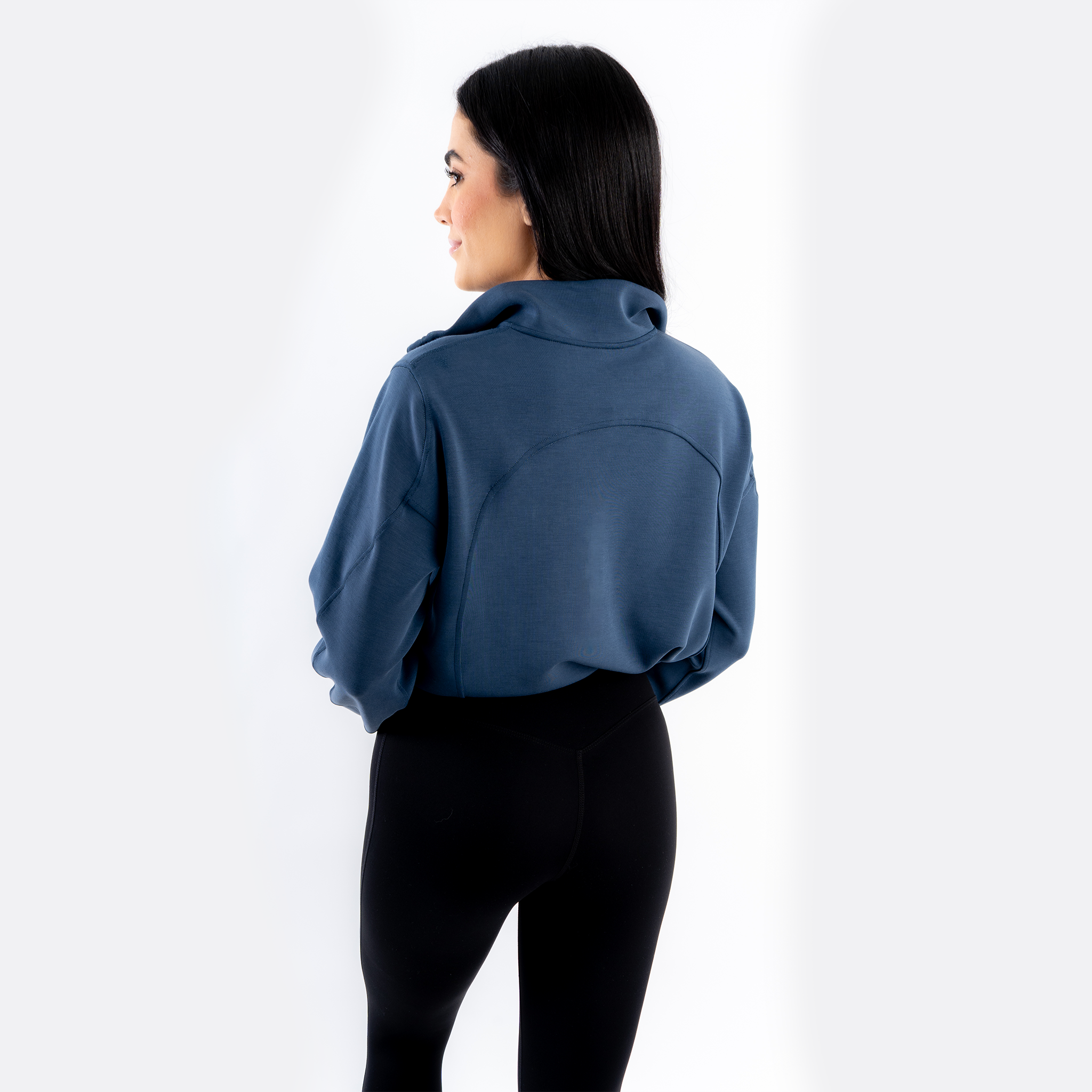Sudadera Crop con Cierre